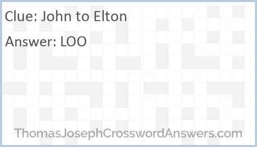 John to Elton Answer