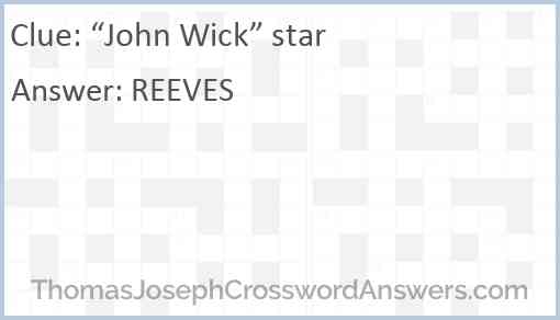 “John Wick” star Answer