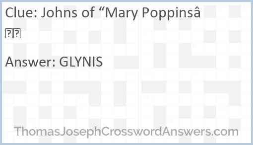 Johns of “Mary Poppins” Answer