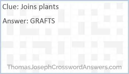 Joins plants Answer