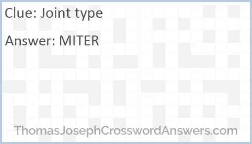 Joint type Answer