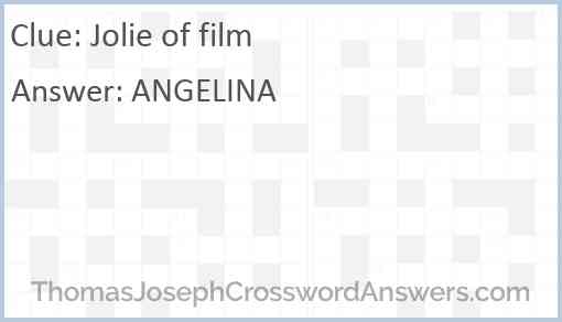 Jolie of film Answer