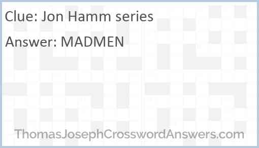 Jon Hamm series Answer