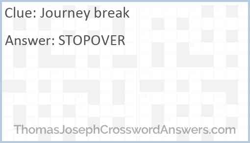 Journey break Answer