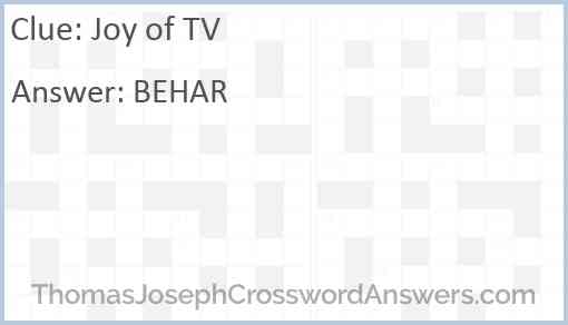 Joy of TV Answer