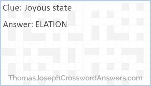 Joyous state Answer