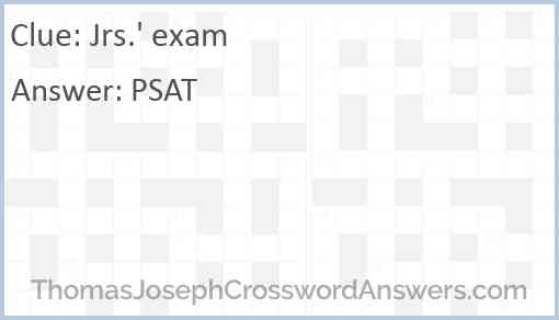Jr.’s exam Answer