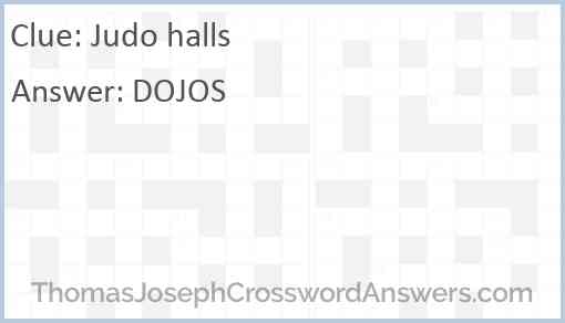 Judo halls Answer