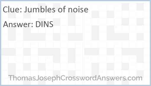 Jumbles of noise Answer