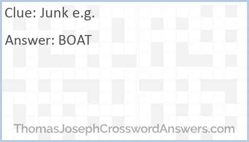 Junk e.g. Answer