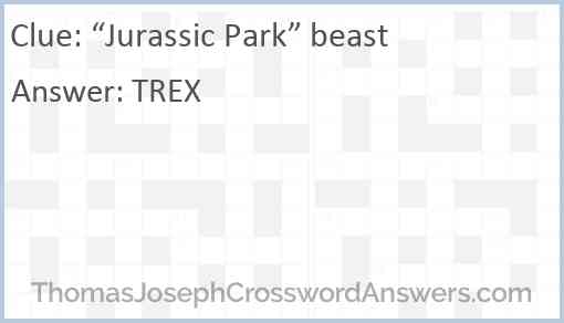 “Jurassic Park” beast Answer