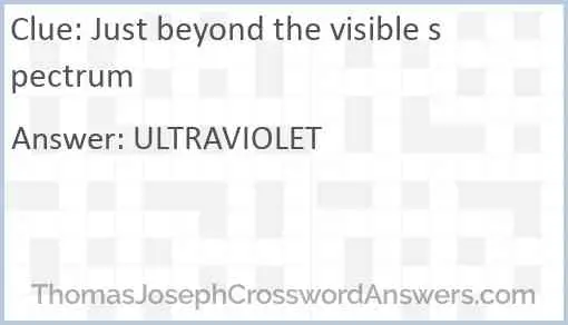 Just beyond the visible spectrum Answer