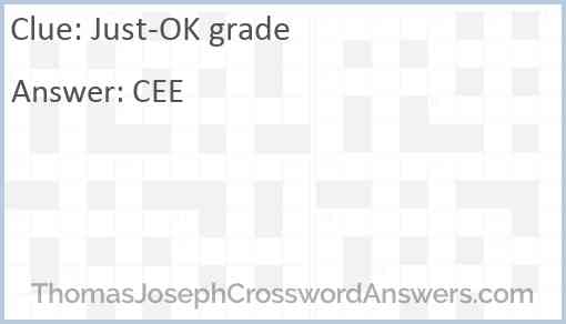 Just-OK grade Answer