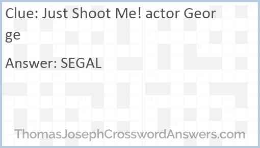 Just Shoot Me! actor George Answer
