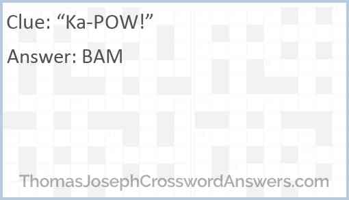 “Ka-POW!” Answer