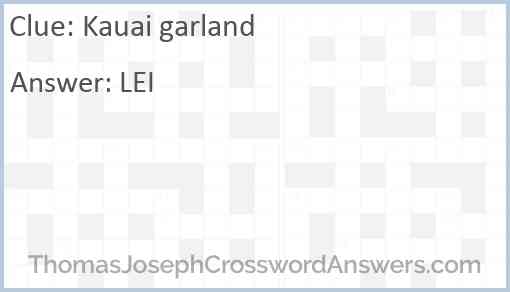 Kauai garland Answer