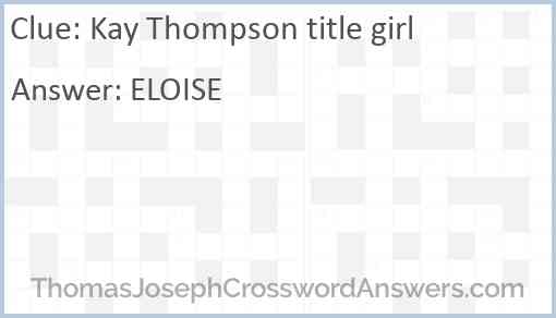 Kay Thompson title girl Answer