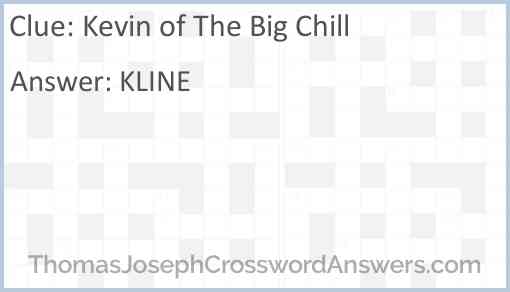 Kevin of “The Big Chill” Answer