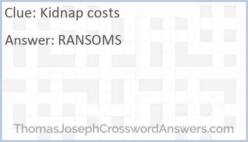 Kidnap costs Answer