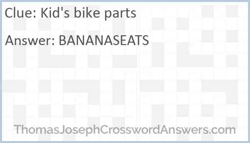 Kid's bike parts Answer