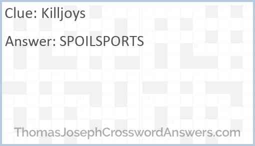 Killjoys Answer