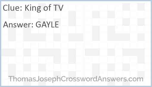 King of TV Answer