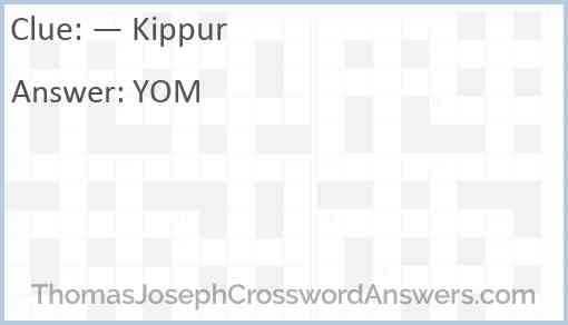 — Kippur Answer