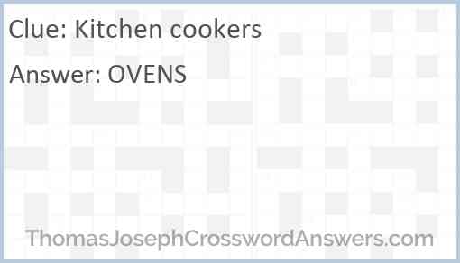 Kitchen cookers Answer