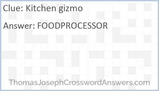 Kitchen gizmo Answer