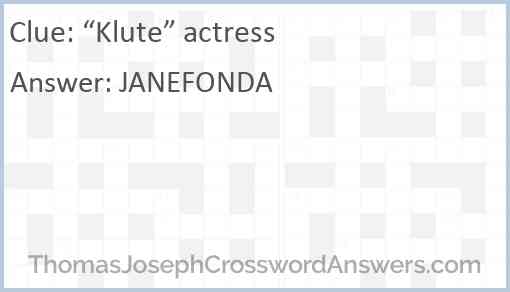 “Klute” actress Answer