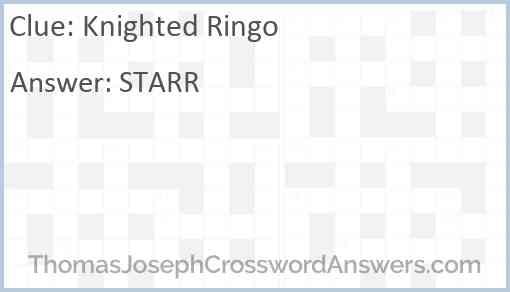Knighted Ringo Answer