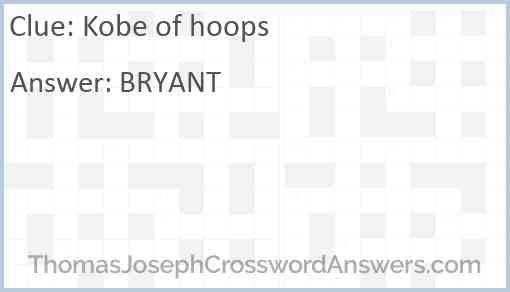 Kobe of hoops Answer