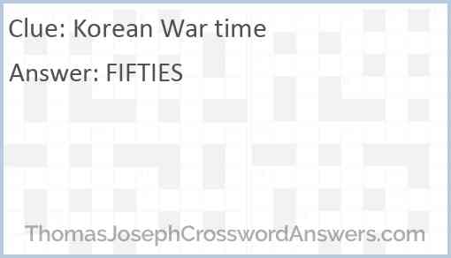Korean War time Answer