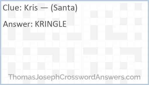 Kris — (Santa) Answer