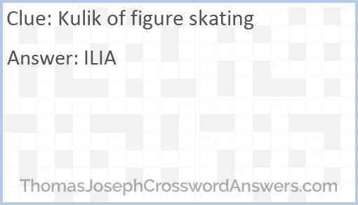 Kulik of figure skating Answer