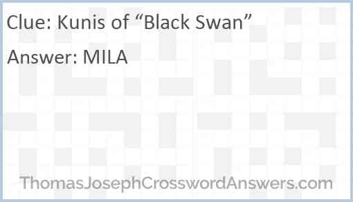 Kunis of “Black Swan” Answer