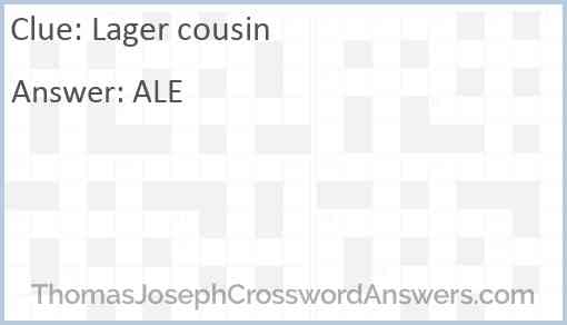 Lager cousin Answer