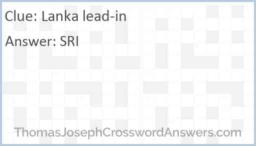 Lanka lead-in Answer