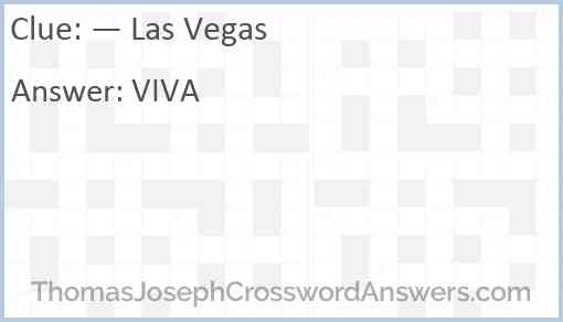 “— Las Vegas” Answer