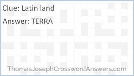 Latin land Answer