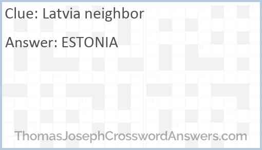 Latvia neighbor Answer