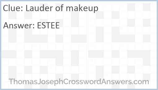 Lauder of makeup Answer