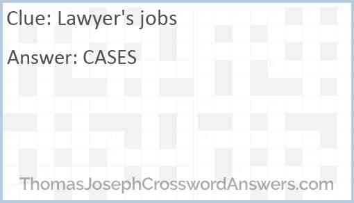 Lawyer’s jobs Answer
