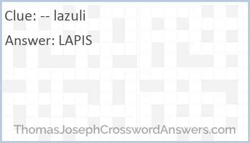 -- lazuli Answer