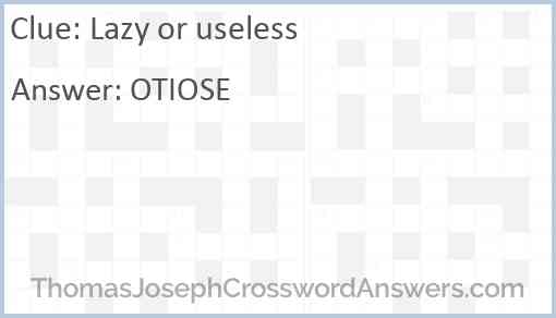 Lazy or useless Answer