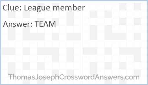 League member Answer