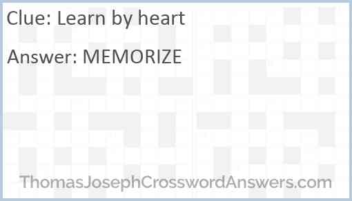 Learn by heart Answer