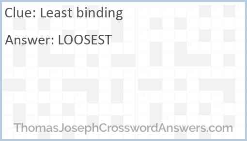 Least binding Answer