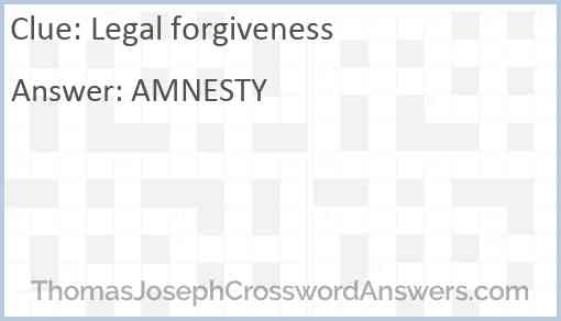 Legal forgiveness Answer