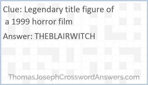 Legendary title figure of a 1999 horror film Answer